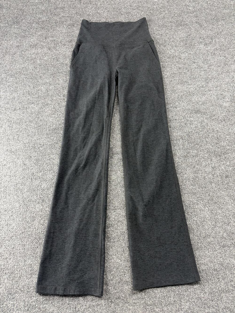 Beyond Yoga Pants Womens Small Gray High Rise Flare Leg Yoga Made USA